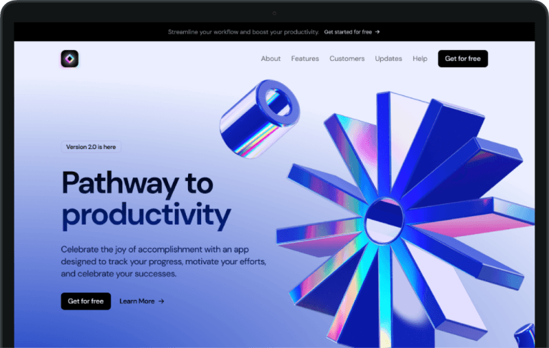 Light SaaS Landing Page